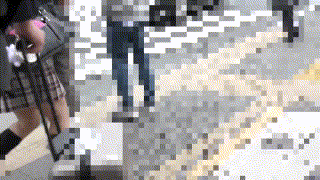 y041【紺セーター丸襟ブラウスちゃん041】 エロGIF 1